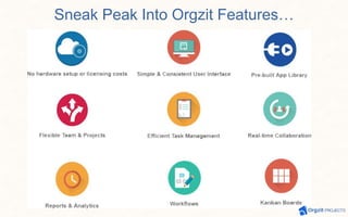Sneak Peak Into Orgzit Features…
 