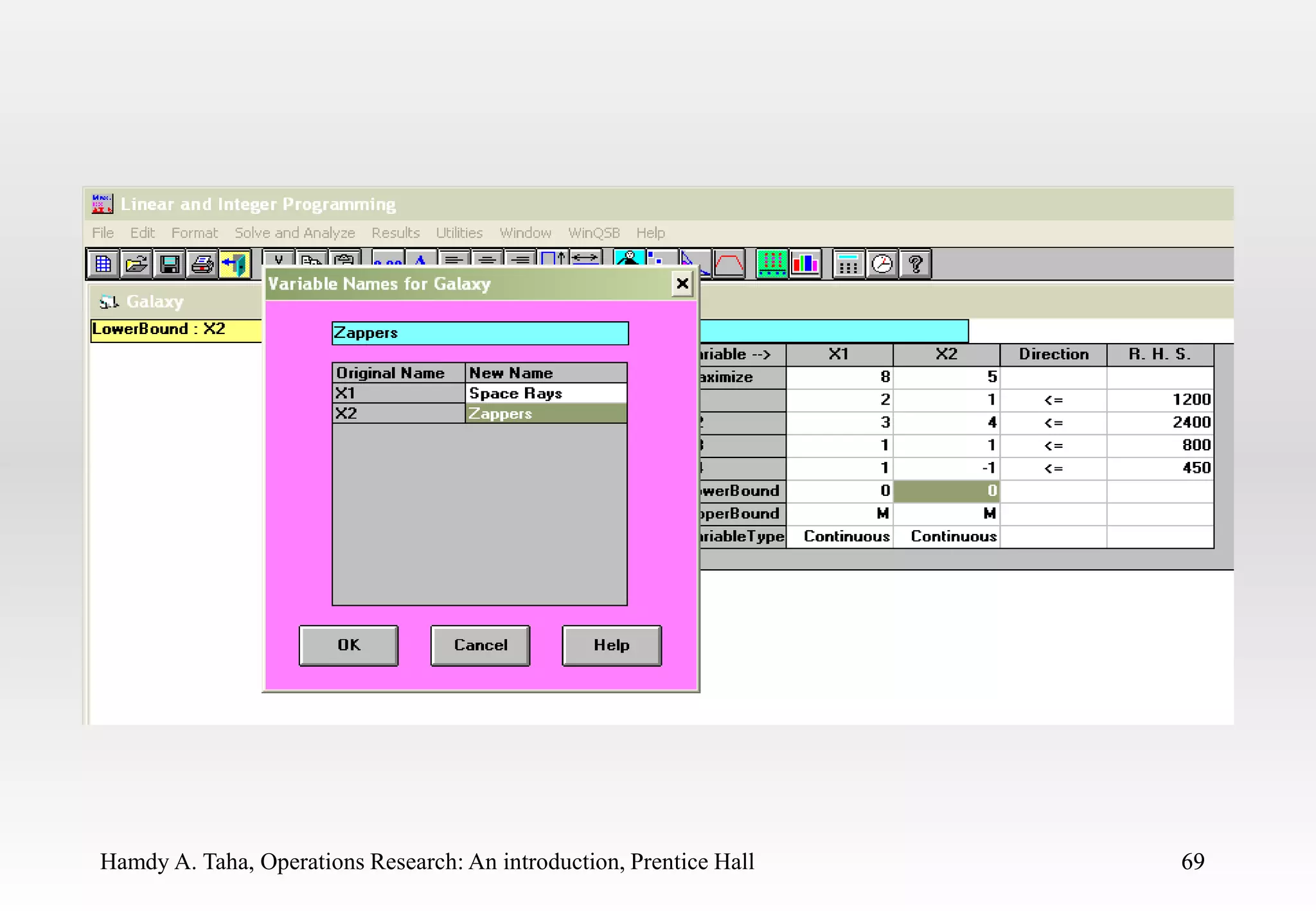 Hamdy A. Taha, Operations Research: An introduction, Prentice Hall 69
69
 