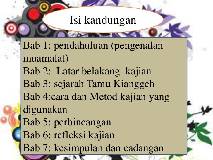 Kes Kajian Jual Beli Di Tamu Kianggeh