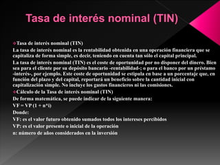 TASA DE INTERES NOMINAL | PPTX