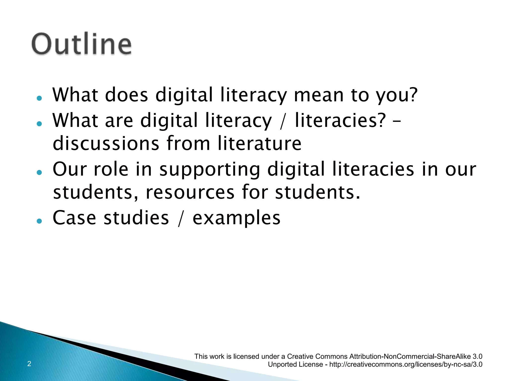 What does digital literacy mean to you?