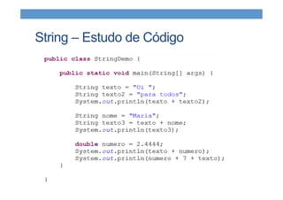 String – Estudo de Código
 