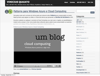 um blog



Tuesday, September 13, 11
 