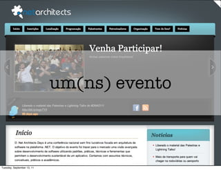 um(ns) evento



Tuesday, September 13, 11
 