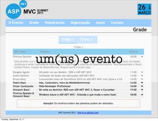 um(ns) evento



Tuesday, September 13, 11
 