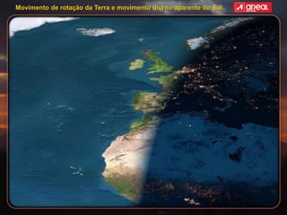 Movimento de rotação da Terra e movimento diurno aparente do Sol
 