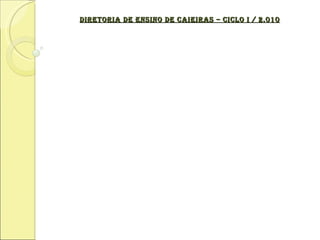 DIRETORIA DE ENSINO DE CAIEIRAS – CICLO I / 2.010 