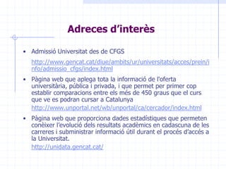 Cicles Formatius.                                                  La formació professional regladaEstructura:Cicles Formatius de Grau Mig