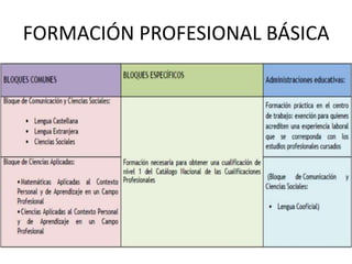FORMACIÓN PROFESIONAL BÁSICA
 
