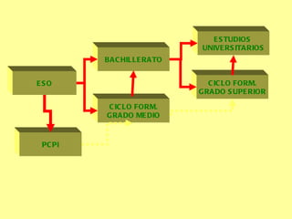 ESO CICLO FORM. GRADO MEDIO CICLO FORM. GRADO SUPERIOR BACHILLERATO ESTUDIOS  UNIVERSITARIOS PCPI 
