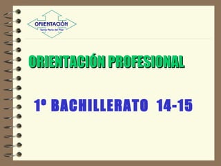 ORIENTACIÓN PROFESIONALORIENTACIÓN PROFESIONAL
1º BACHILLERATO 14-15
 