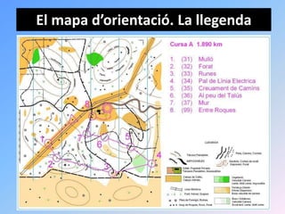 El mapa d’orientació. La llegenda
 