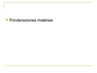 

Ponderaciones materias

 