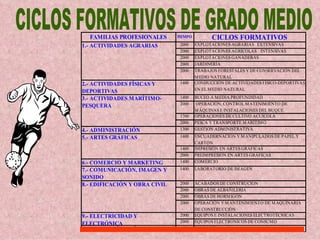 ·         CICLOS FORMATIVOS DE GRADO MEDIO 