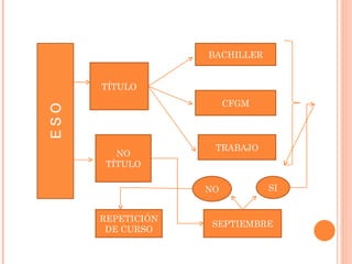 TÍTULO NO TÍTULO BACHILLER CFGM TRABAJO SEPTIEMBRE REPETICIÓN DE CURSO SI NO 