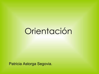 Orientación  Patricia Astorga Segovia. 