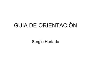 GUIA DE ORIENTACIÒN Sergio Hurtado 