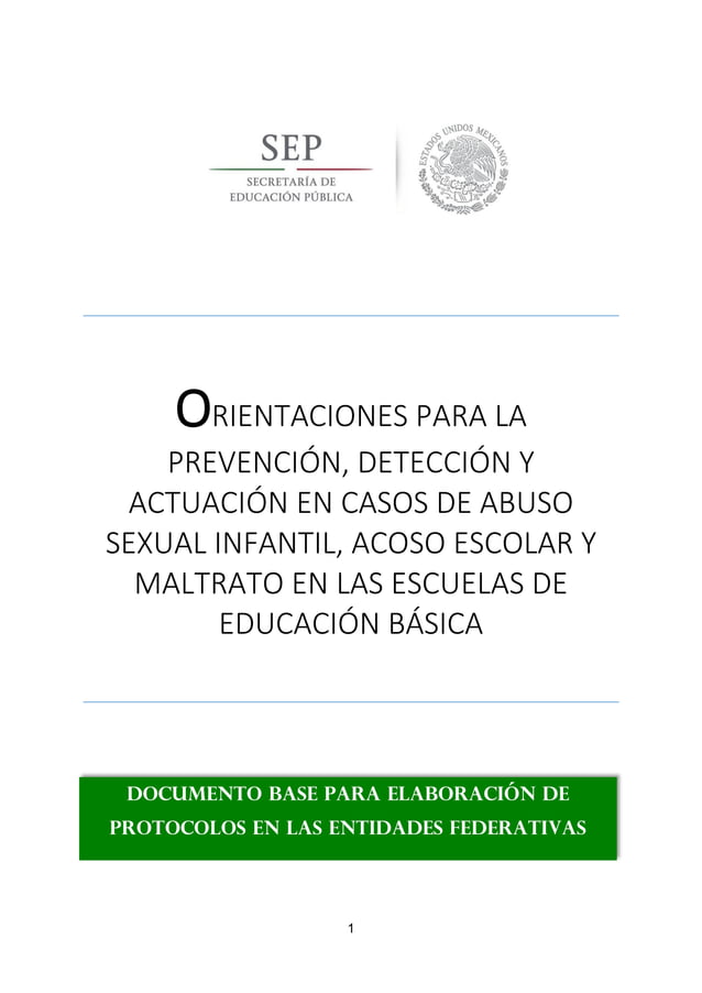 ORIENTACIONES PARA LA PREVENCIÓN, DETECCIÓN Y ACTUACIÓN EN CASOS DE ...