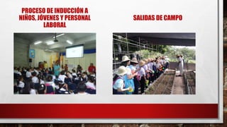 PROCESO DE INDUCCIÓN A
NIÑOS, JÓVENES Y PERSONAL
LABORAL
SALIDAS DE CAMPO