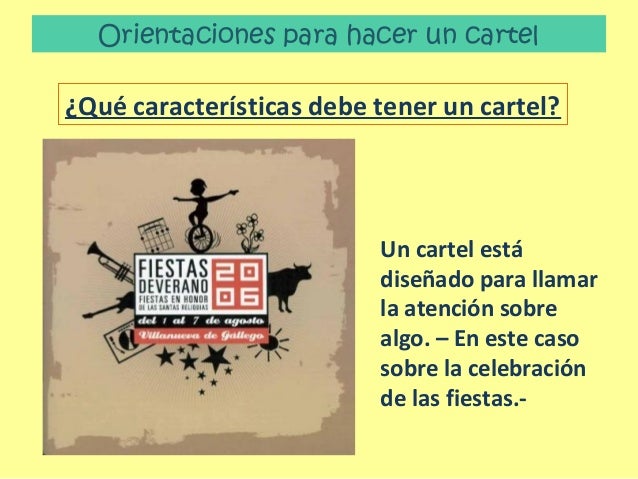 Orientaciones para hacer un cartel