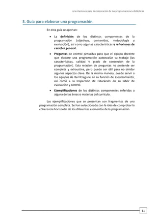 Orientaciones para la elaboración de las programaciones didácticas | PDF