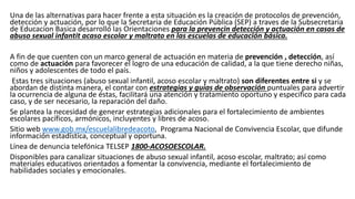 ORIENTACIONES PARA LA PREVENCION DETECCION Y ACTUACION EN CASO DE ABUSO ...