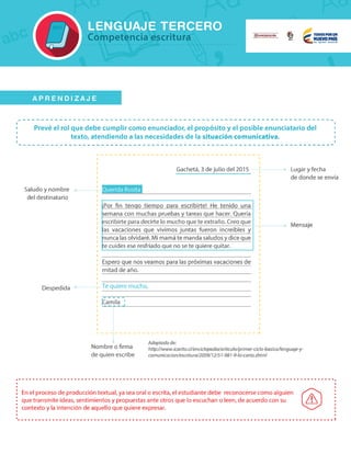 Orientaciones pedagógicas matemáticas y lenguaje