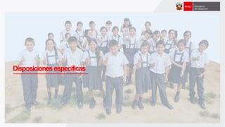 Disposicionesespecíficas
 