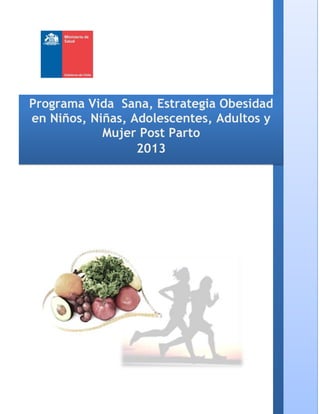 Programa Vida Sana, Estrategia Obesidad
en Niños, Niñas, Adolescentes, Adultos y
Mujer Post Parto
2013
 