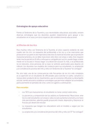 “Guía para el Educador de niñas y niños Con el Síndrome de Guilles de ...
