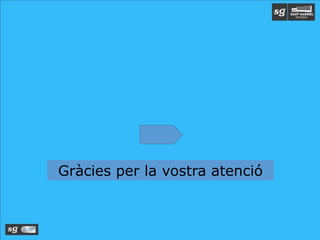 Gràcies per la vostra atenció
 