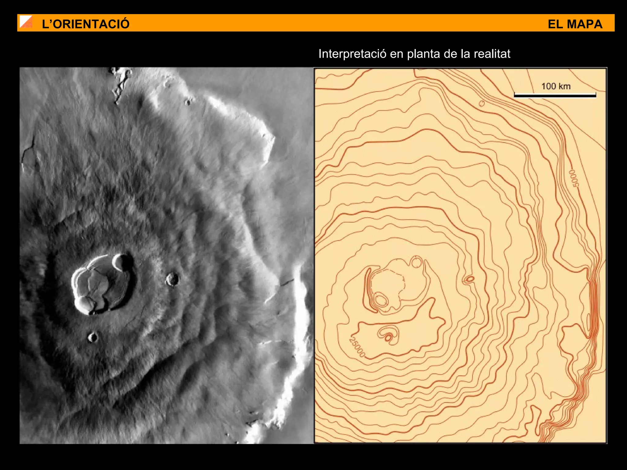 L’ORIENTACIÓ EL MAPA Interpretació en planta de la realitat 