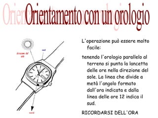 La bussola Ci sono vari tipi di bussole. È uno strumento che serve ad orientarsi. Solitamente ha base rotonda con un perno su cui  l'ago magnetico è libero di ruotare  L' ago magnetico viene attratto dal campo magnetico terrestre che si allinea con le linee di campo  indicando la direzione Nord- Sud 