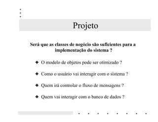 Relacionamento entre as Técnicas de Análise


               Use case




               Modelo de
                Classes




                 CRC           DI
   DTE
 