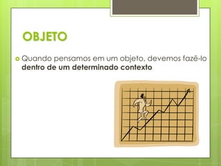 OBJETOQuando pensamos em um objeto, devemos fazê-lo dentro de um determinado contexto