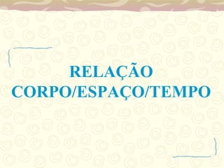RELAÇÃO CORPO/ESPAÇO/TEMPO 