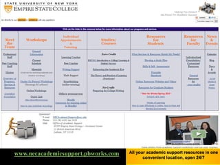 www.necacademicsupport.pbworks.com All your academic support resources in one
convenient location, open 24/7
 