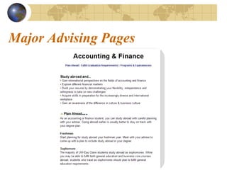 Major Advising Pages