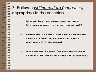 Orientation%20to%20 report%20writing writing%20process[1] | PPT