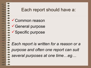 Orientation%20to%20 report%20writing writing%20process[1] | PPT