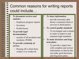 Orientation%20to%20 report%20writing writing%20process[1] | PPT