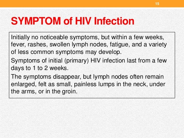 swollen lymph nodes hiv