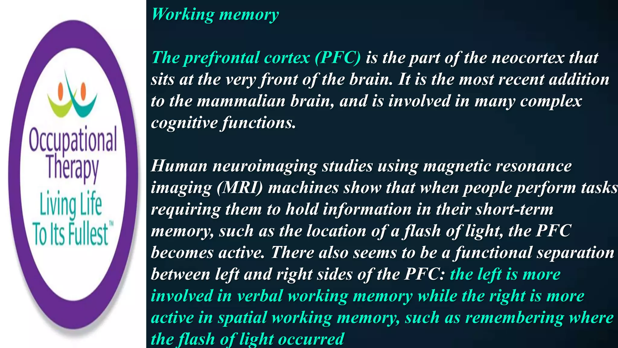 Occupational Therapy Orientation and Memory | PPTX