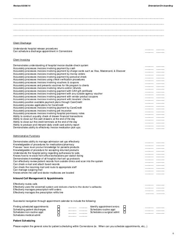 new home orientation checklist