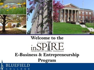 Welcome to the


E-Business & Entrepreneurship
           Program
 