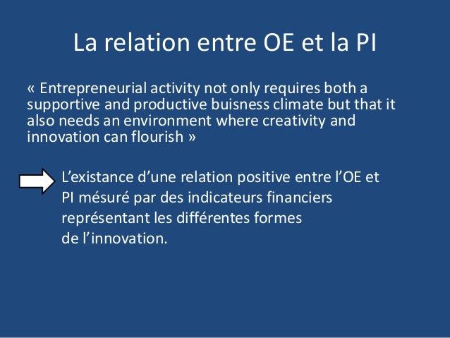 Dissertation relations entre innovation et croissance