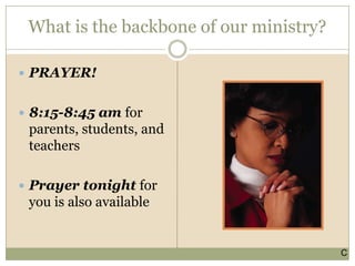 What do we believe about parents?The education of the child is the parent’s responsibility!You CAN educate your kids at home – even in the high school years!Parents will still home school the four days of the week finishing the assignments for Friday classes.Student and teacher manuals will be needed for each class and tests will be taken at home.  You will keep records of these in your student’s binder.J