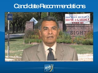 Candidate Recommendations 