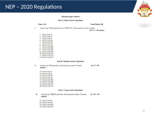 13
NEP – 2020 Regulations
 