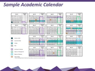 Sample Academic Calendar
 